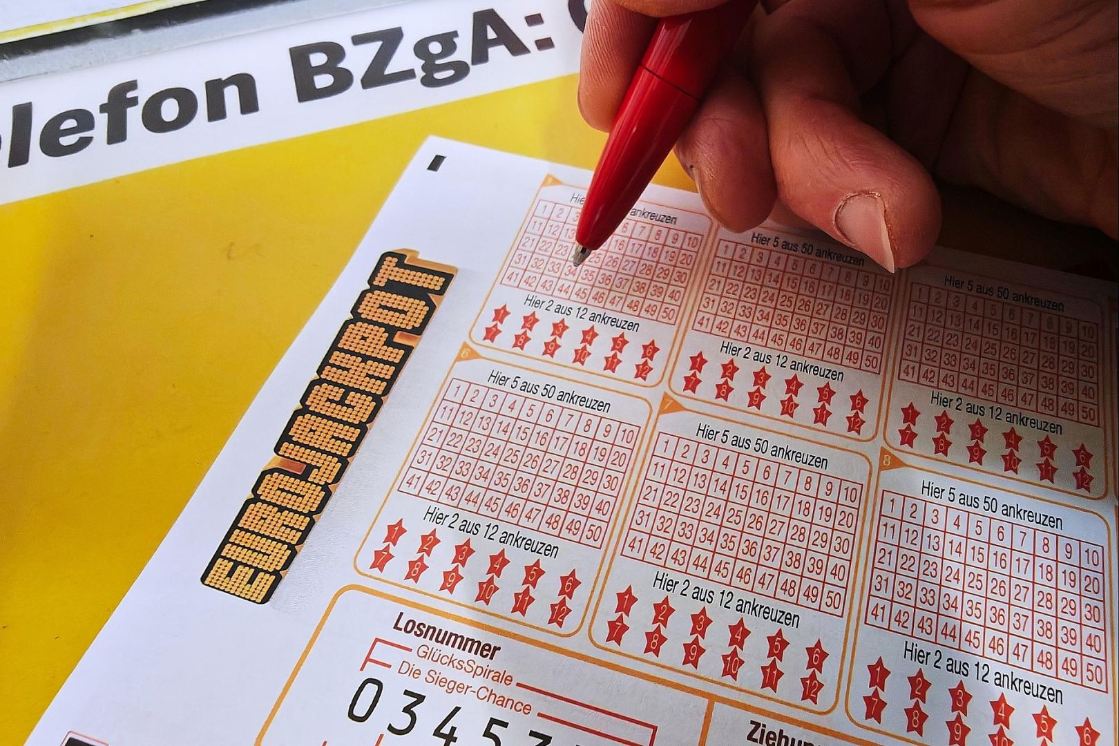 Spielschein für Eurojackpot