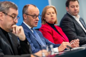 Spitzen der Koalition aus CSU, CDU und SPD