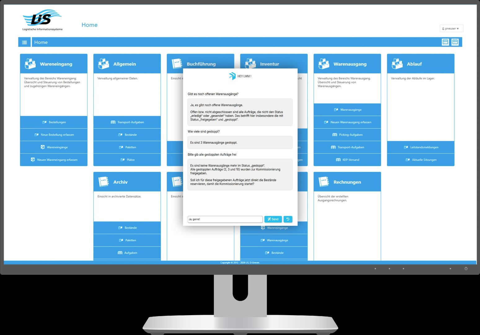Sprechen statt klicken und tippen: LIS integriert KI-Sprachassistenten in das Warehouse Management System LWM
