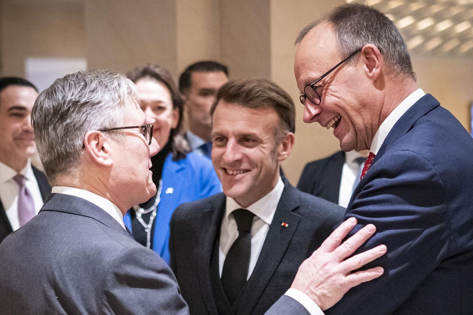 Starmer, Macron, Merz am 18.11.2025