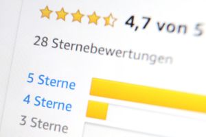 Sternebewertungen eines Online-Händlers