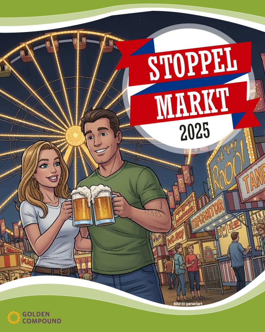 Stoppelmarkt 2025 startet – Golden Compound feiert mit und bleibt am Montag geschlossen