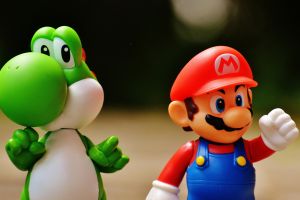 Super Mario Und Yoshi Plastikfigur