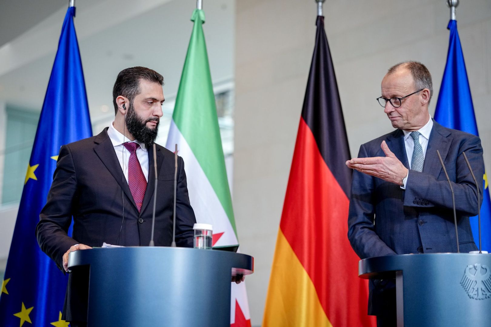 Syriens Übergangspräsident Ahmed al-Scharaa in Berlin