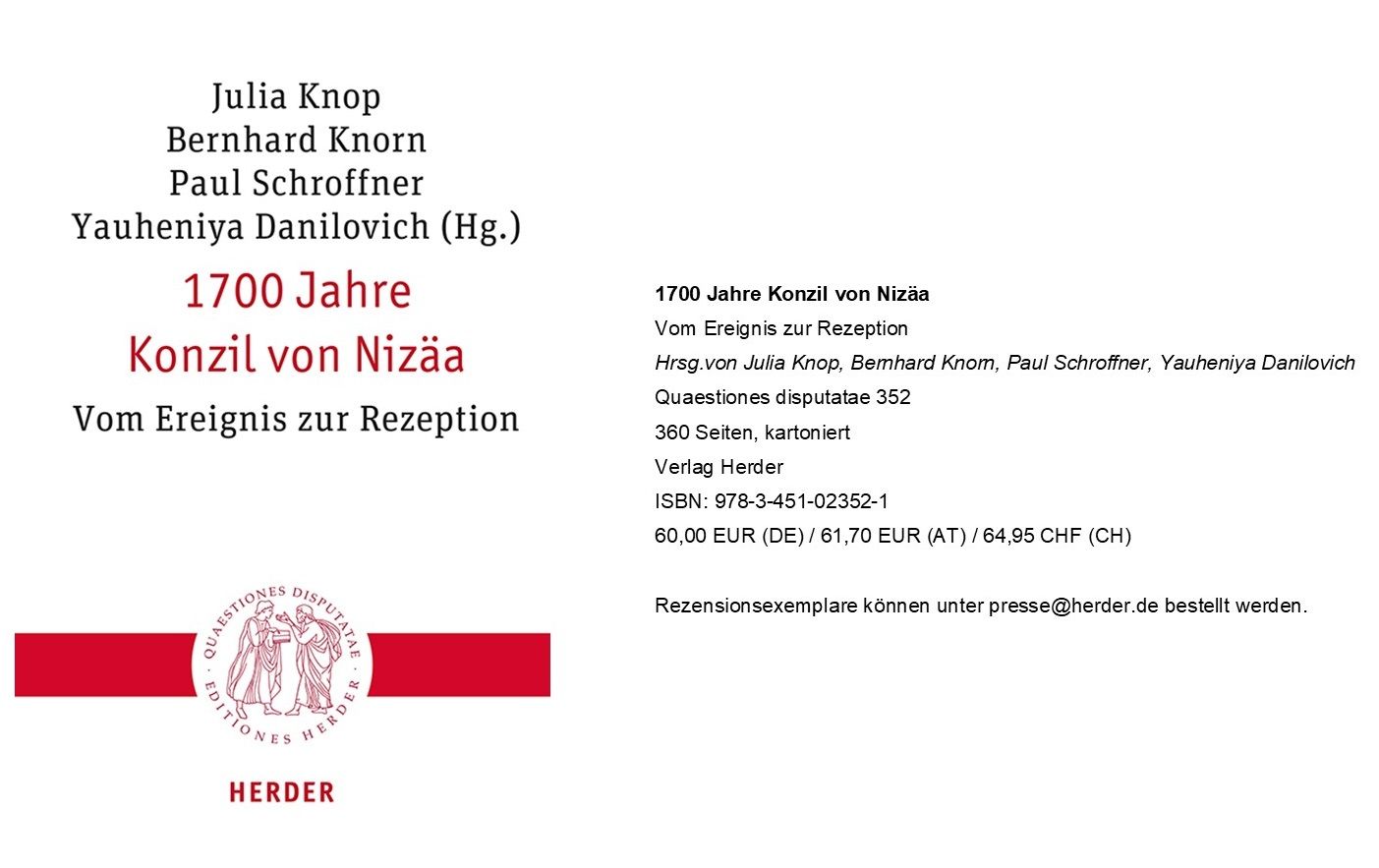 Tagungsdokumentation zum 1700-jährigen Jubiläums des Konzils von Nizäa erschienen