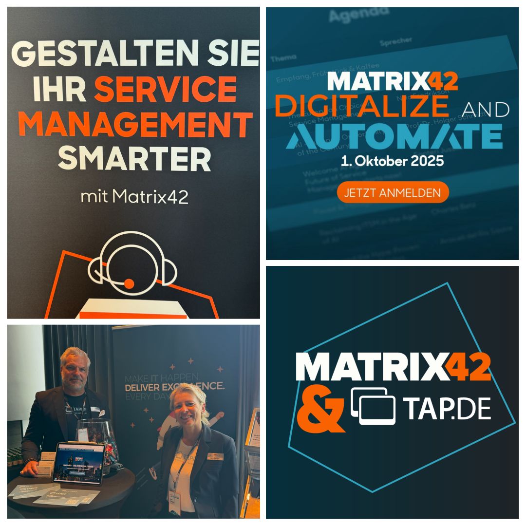 TAP.DE Solutions als Diamond Partner auf der Matrix42 Digitalize and Automate 2025