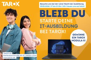 TAROX AG lädt zur Lüner Nacht der Ausbildung 2026 ein