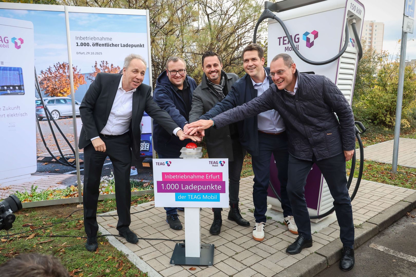 TEAG Mobil nimmt 1000. Ladepunkt in Betrieb – öffentliche Ladeinfrastruktur in Thüringen wächst systematisch