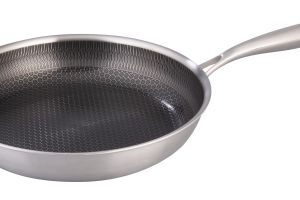 Tornwald-Schmiede Kratzfeste Edelstahlpfanne, Keramikbeschichtung, Wabenstruktur, 28 cm
