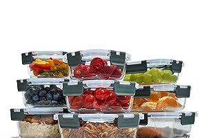 uandu Glasbehälter Set 12-teilig mit Deckel für 29,99€