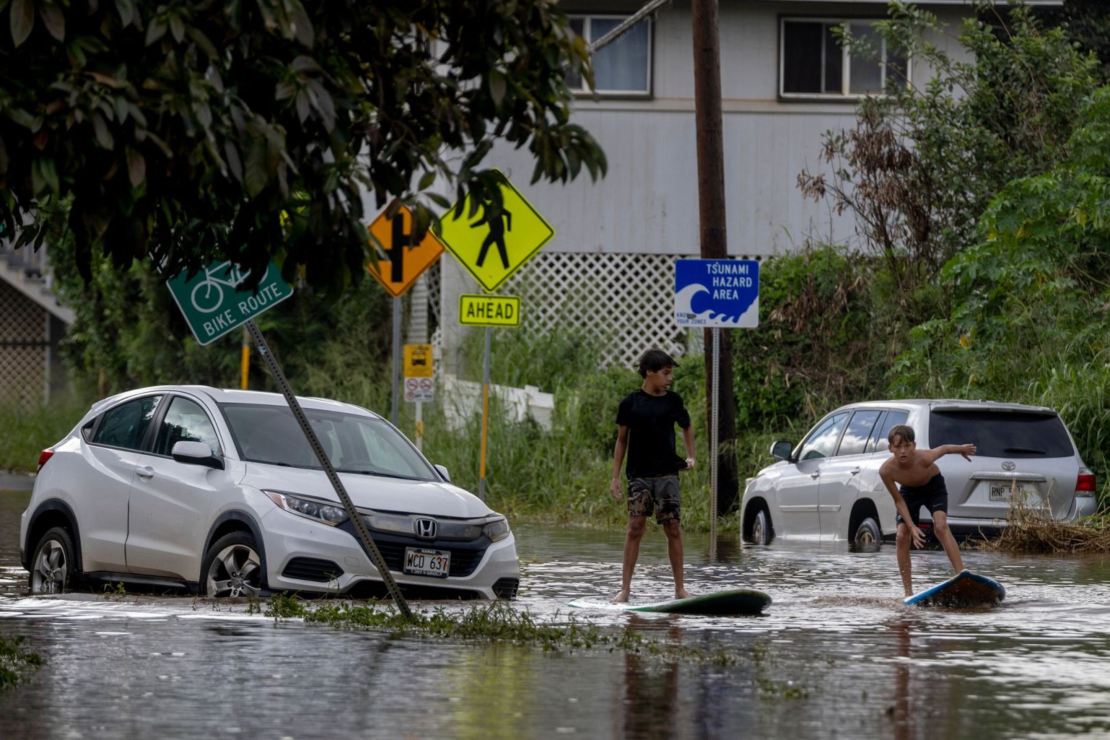 Überschwemmungen auf Hawaii