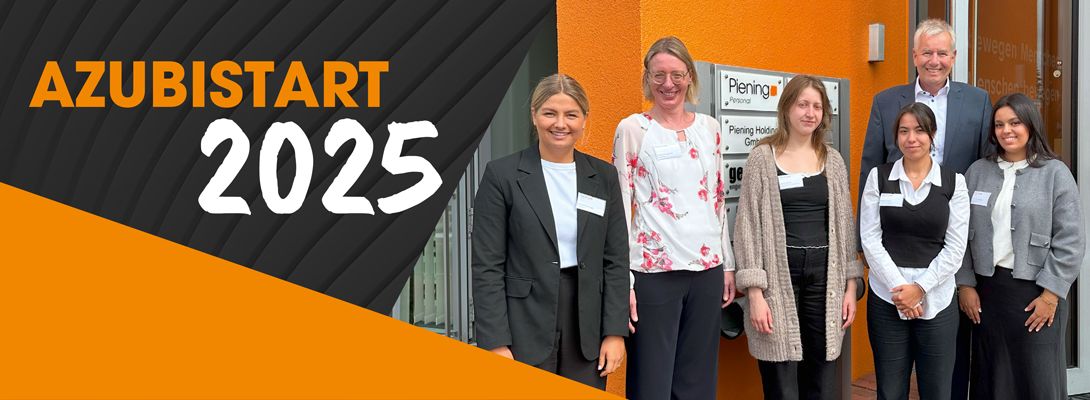 Unsere neuen Auszubildenden starten bei Piening durch