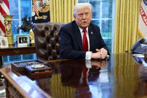 US-Präsident Trump spricht im Oval Office