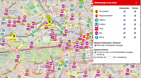 Verkehrsverbund Berlin-Brandenburg: Bus und Bahn live verfolgen