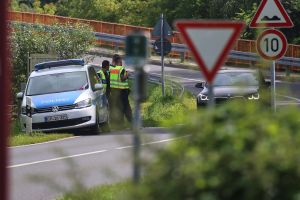 Verkehrskontrolle an der Grenze zu Polen (Archiv)