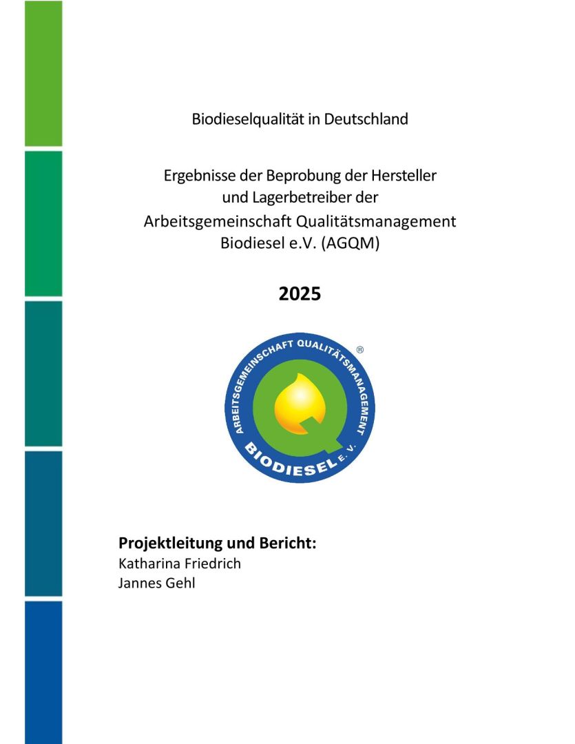 Veröffentlichung des AGQM Biodiesel Qualitätsberichts 2025