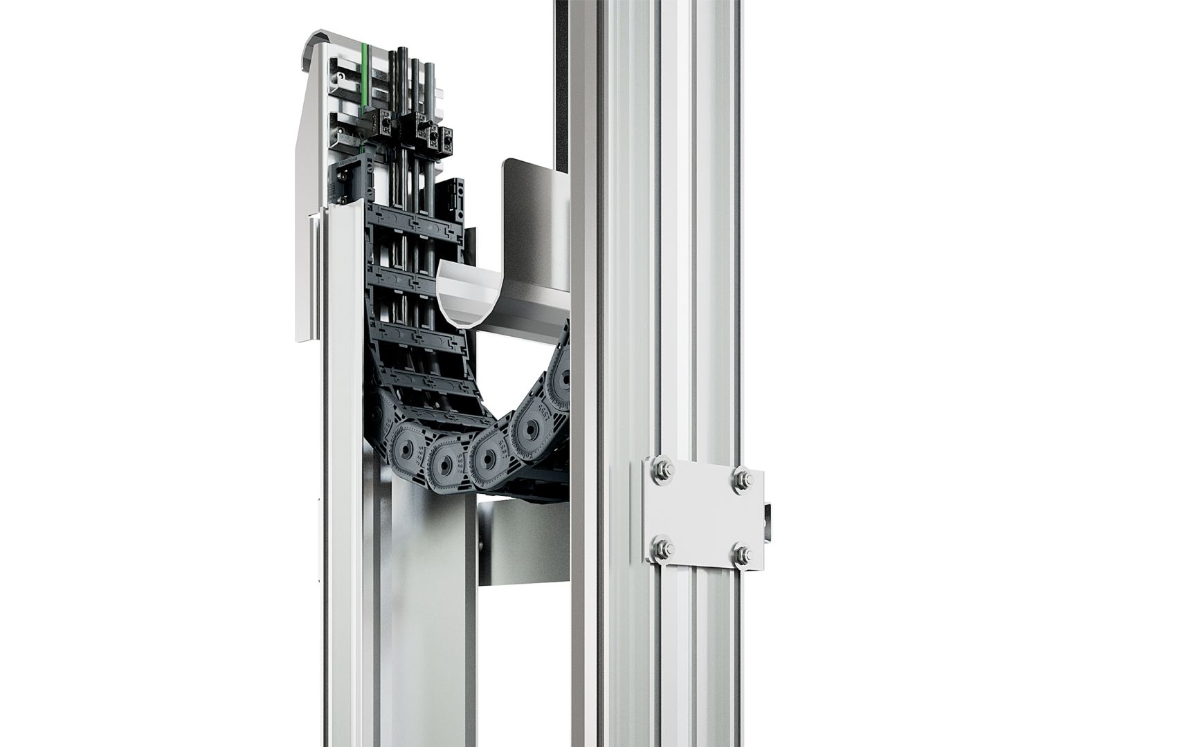 Vertical Guide von TSUBAKI KABELSCHLEPP für die Intralogistik