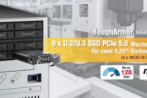 Verwandeln Sie zwei 5,25" Schächte in ein Hochleistungs-NVMe-Speicherarray