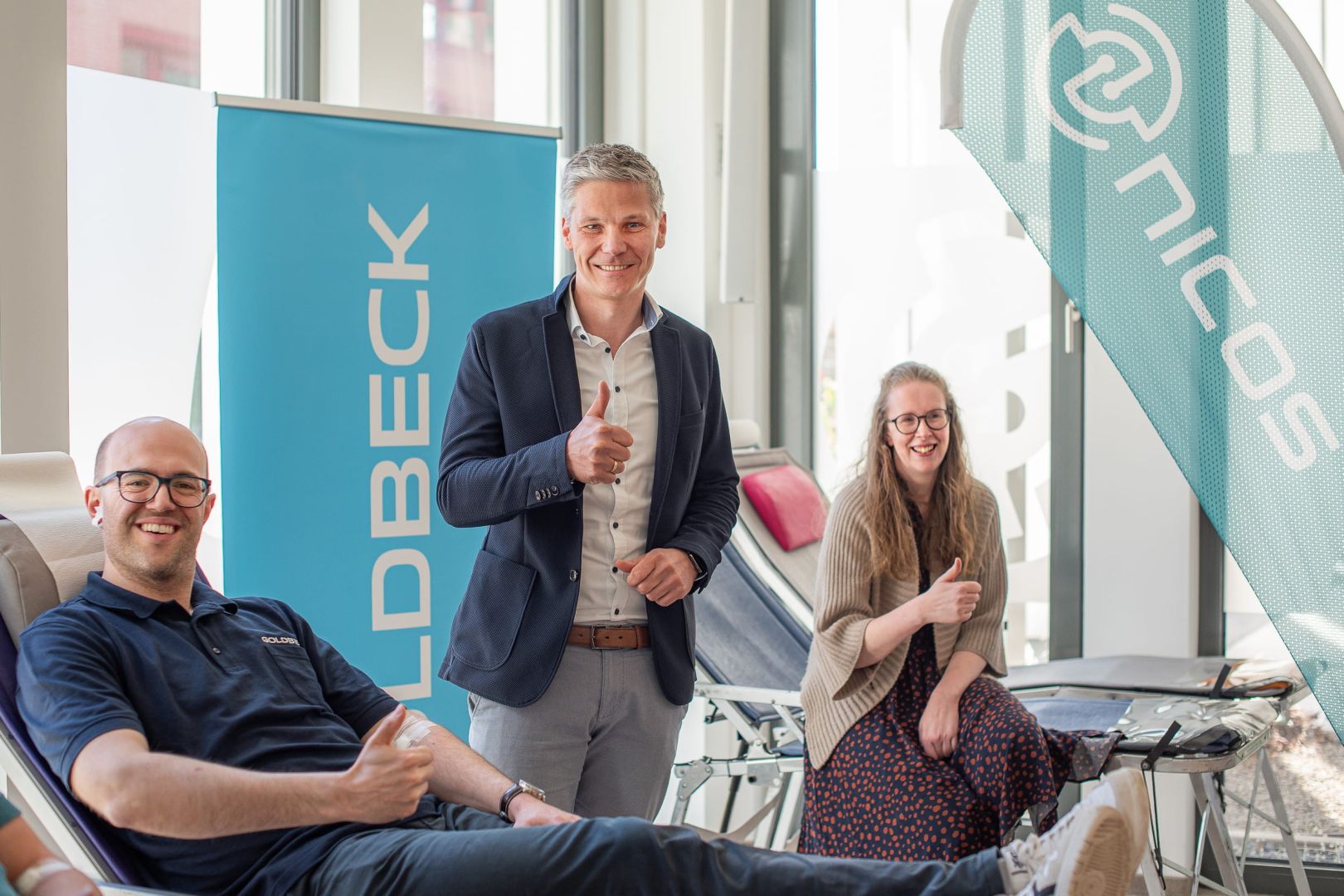 Vierte DRK‑Blutspendeaktion bei Goldbeck und nicos erneut mit hoher Beteiligung