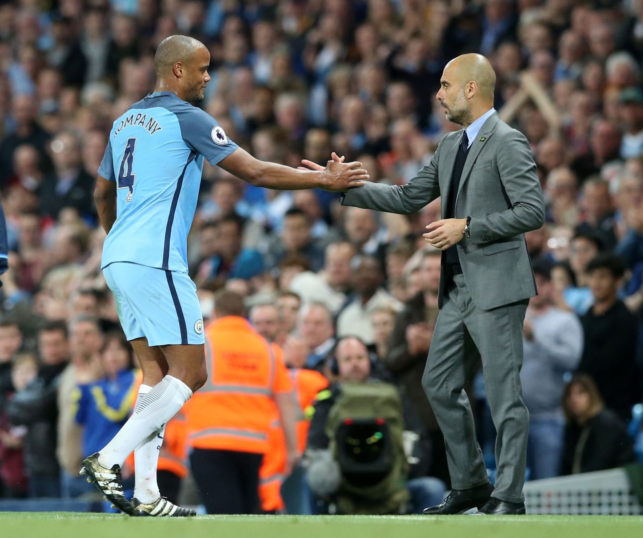 Vincent Kompany und Pep Guardiola