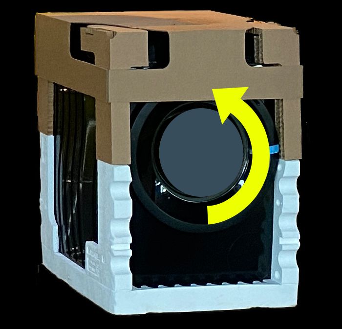 Wabenpappe ersetzt Styropor bei Waschmaschinenverpackung