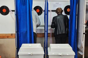 Wahllokal in Ungarn am 12.04.2026