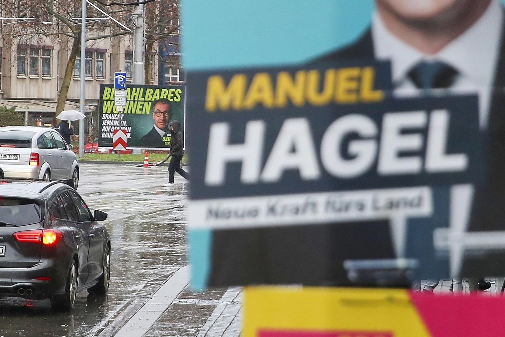Wahlplakate zur Landtagswahl in Baden-Württemberg am 21.02.2026