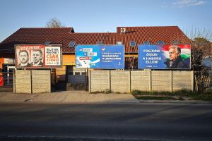 Wahlwerbung vor Parlamentswahl in Ungarn am 11.04.2026
