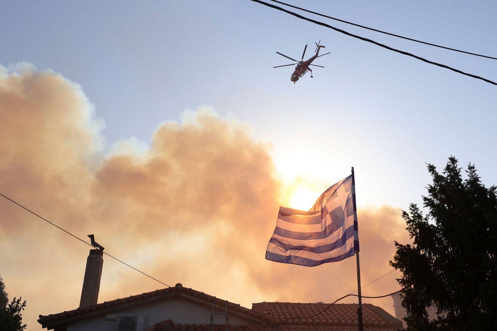 Waldbrand bei Athen