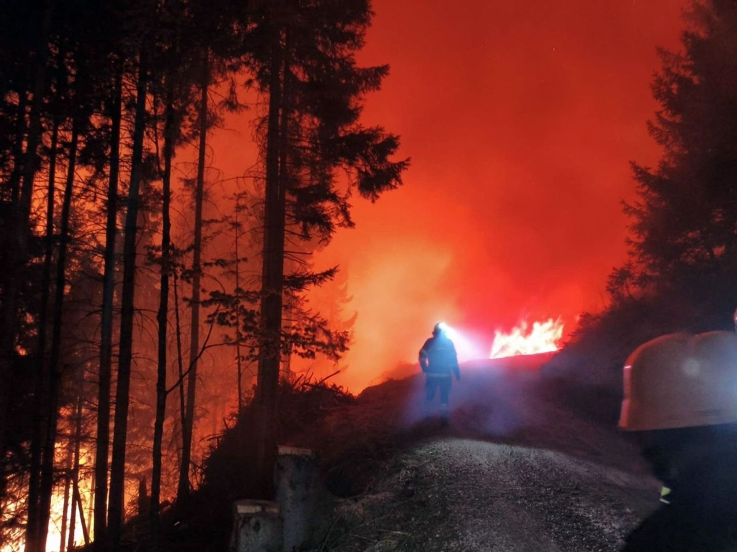 Waldbrand im Kärntner Lesachtal