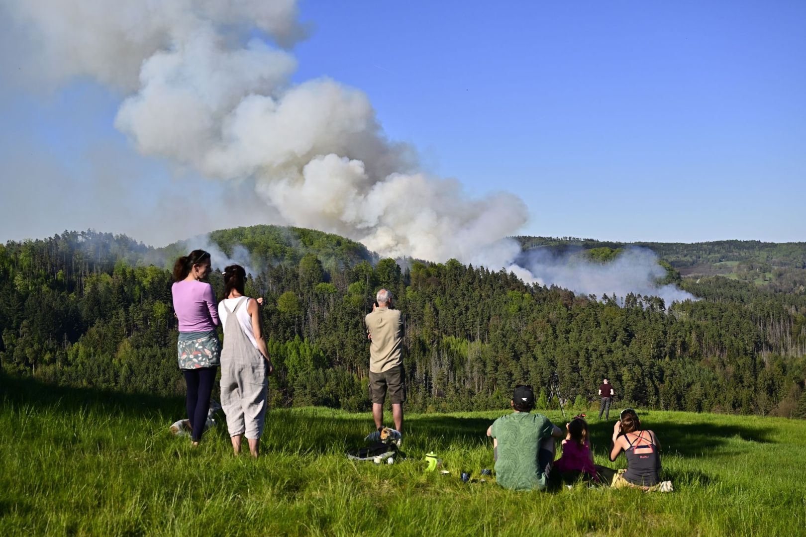 Waldbrand im Nationalpark Böhmische Schweiz