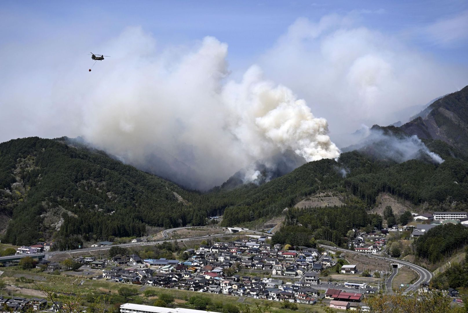 Waldbrand im Nordosten Japans
