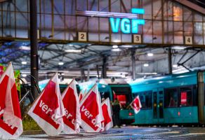 Warnstreik im ÖPNV in Hessen