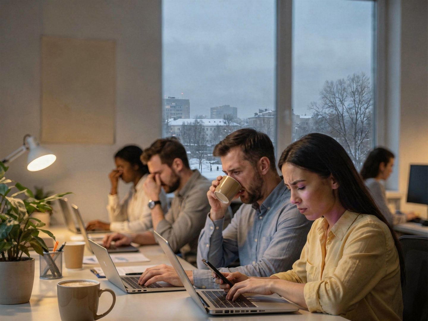 Warum viele Menschen im Winter im Büro deutlich müder sind