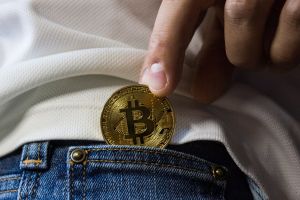 wear, fashion, hand, leather, desktop, pants, fabric, denim, closeup, pocket, gold, cryptocurrency, money, finance, virtual, bitcoin, exchange, payment, currency, blockchain, mining, cash, financial, digital, economy, banking, cryptography, crypto, moneta