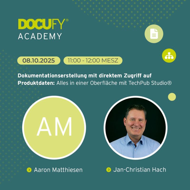 Webinar: „Effiziente Technische Dokumentation mit PLM-Daten aus Siemens Teamcenter im XML-Redaktionssystem“