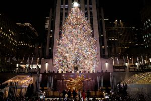 Weihnachtsbaum am Rockefeller-Center in New York