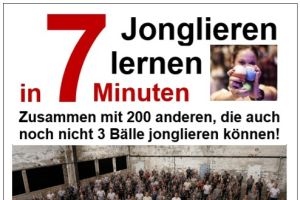 Weltrekordversuch im Jonglieren 2026 in Berlin: Stephan Ehlers bringt Anfänger:innen in 7 Minuten das Jonglieren bei