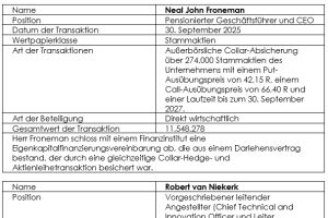 Wertpapiergeschäfte eines mit einem Direktor verbundenen Unternehmens
