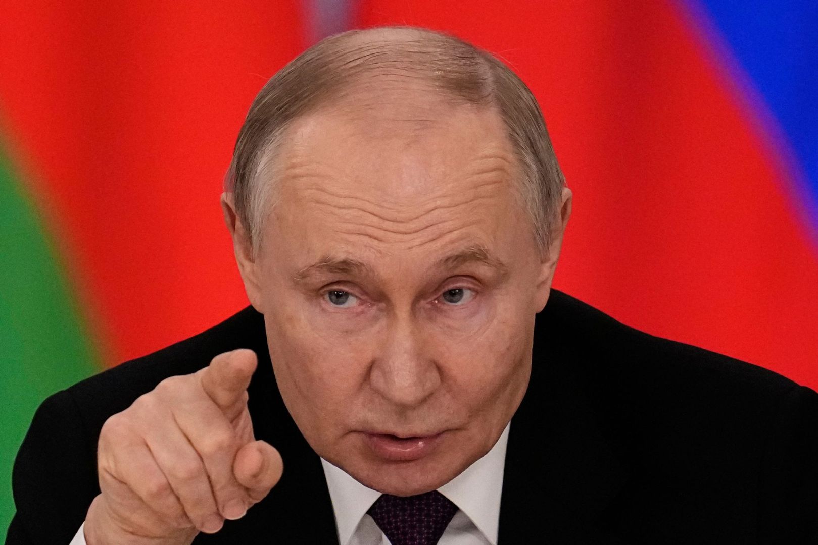 Wladimir Putin bei einer Pressekonferenz im Kreml