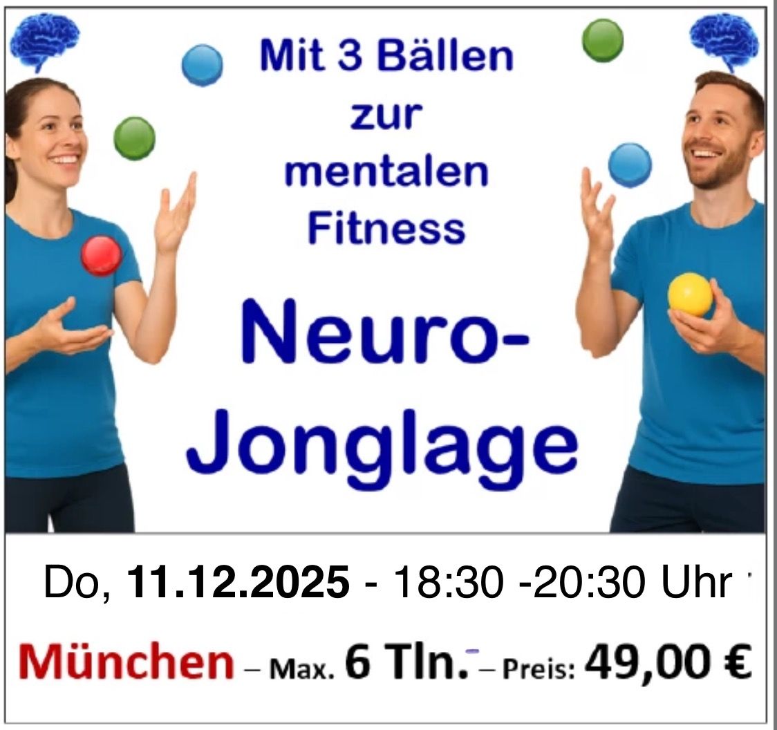 Workshop Neuro-Jonglage am Donnerstag, 11. Dez. 2025 (18:30 Uhr) in München