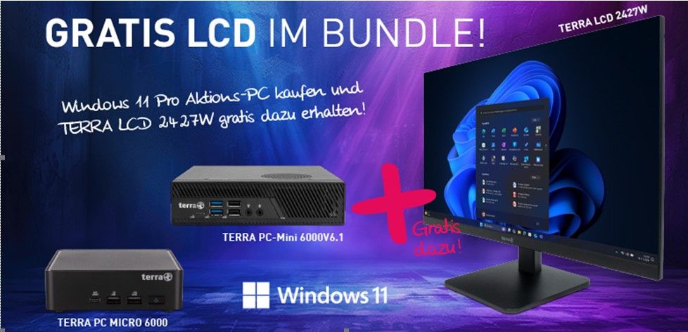 WORTMANN AG: Gratis Monitor beim Kauf eines TERRA Aktions-PCs