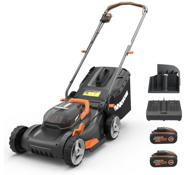 WORX WG743E AkkuRasenmäher 40V Rasenmäher inkl. Akkus + Mulchfunktion