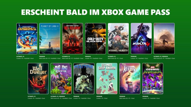 XBOX Game Pass: Weitere Highlights im September