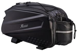 Xcase 2in1-Fahrrad-Gepäckträgertasche, 10 Liter, Trageriemen, wasserfest, PU