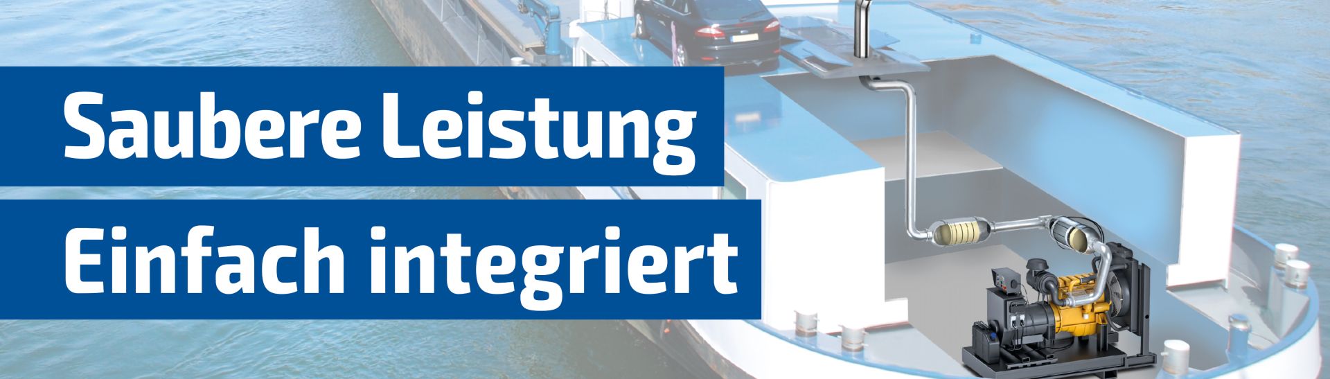 Zukunftssichere Nachrüstung für Binnenschiffe- HJS präsentiert emissionsarme SCRT- Technologie auf der Maritime Industry