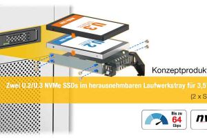 Zwei SSDs, ein Laufwerkstray – Entwickelt für Reihenfolgeintegrität